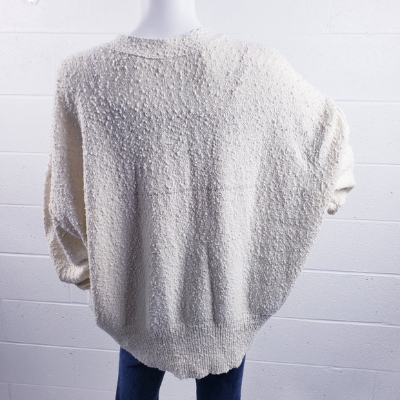 Free People Found My Friend Cardi Cardigan Sweater Cream Women's Large OB1329716 - Picture 5 of 15